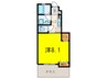 ベルリ－ド宝塚川面 1Kの間取り