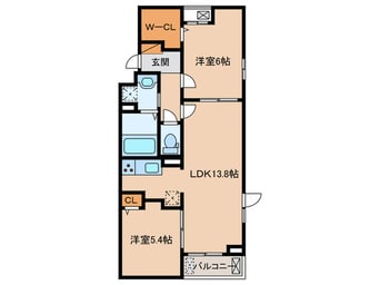 間取図 プティグレーヌ久御山