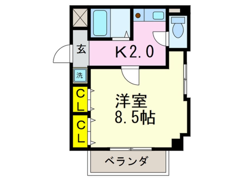 間取図 アルファクラ－ジュくずは２