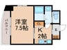 メゾンサンワ歌島橋 1Kの間取り