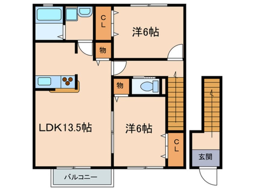 間取図 モンソレーユＢ棟