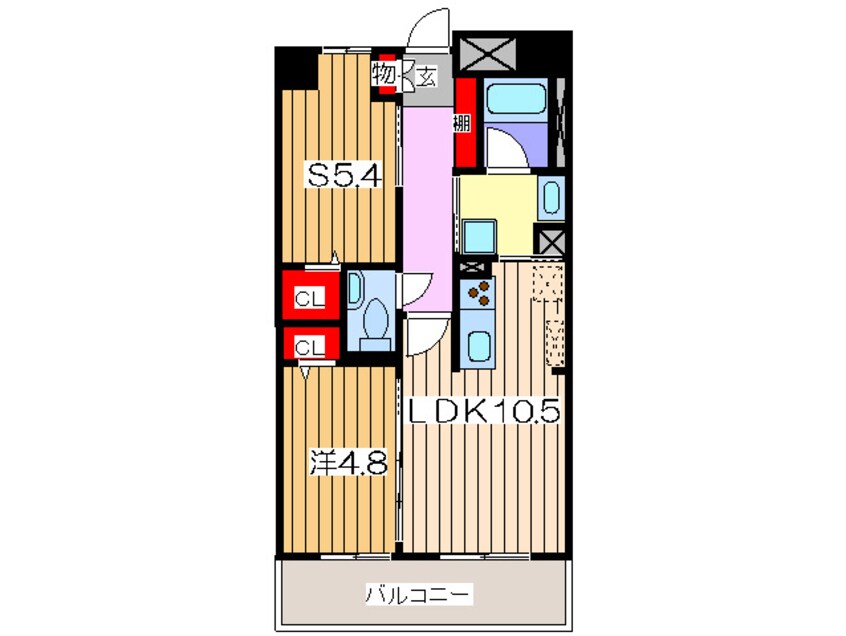 間取図 Ｌｅ・ｓｅｌ上町台