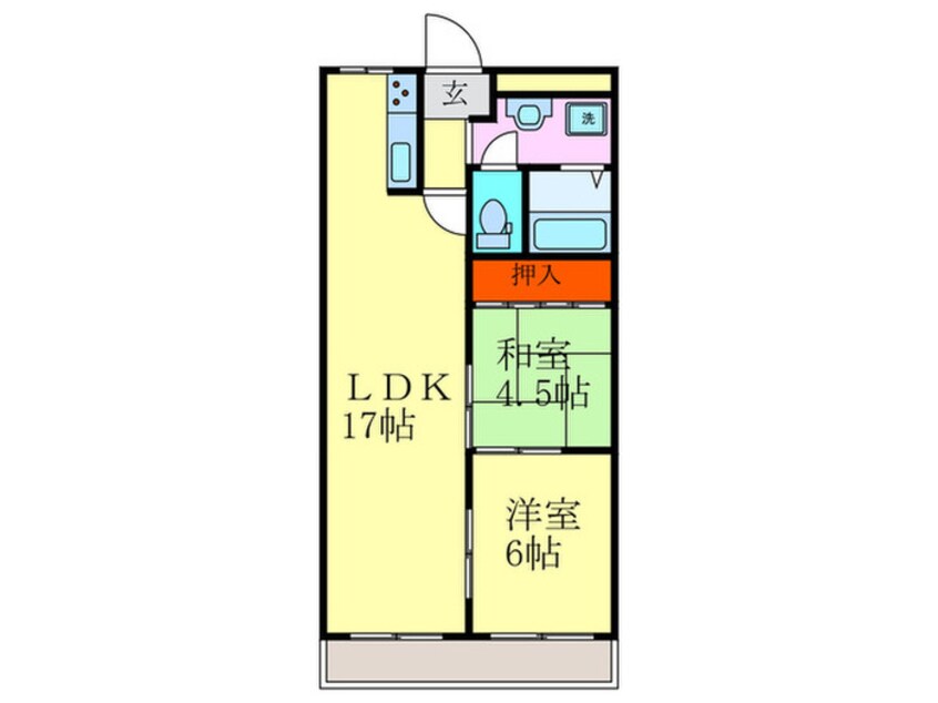 間取図 メロディハイム長岡京