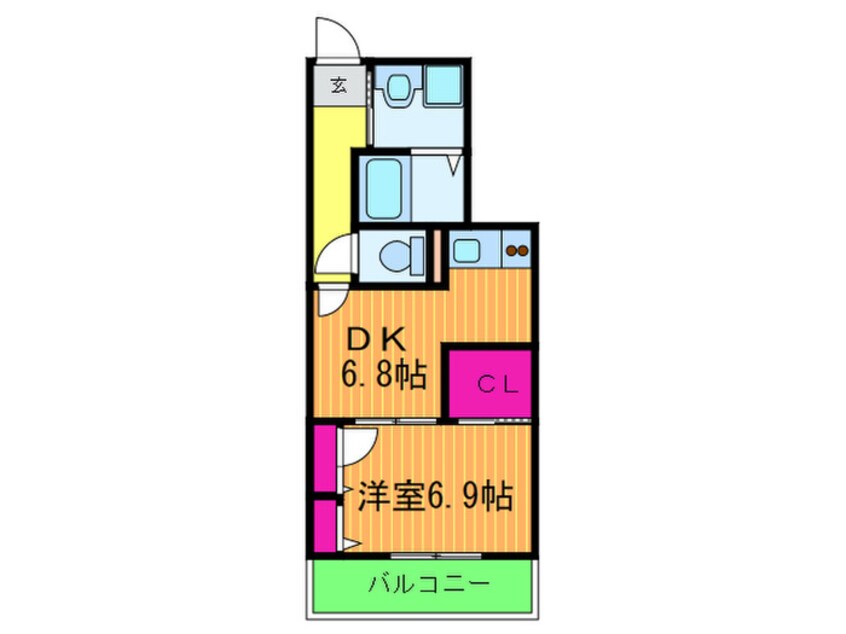 間取図 シャーメゾン鴻池B棟