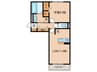 Casa　Entre 1LDKの間取り