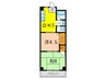橋本第一マンション 2DKの間取り