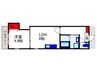 La vie belle 宝山町 1LDKの間取り