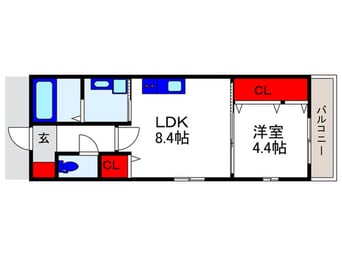 間取図 La vie belle 宝山町