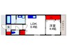 La vie belle 宝山町 1LDKの間取り