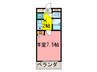 ポンテロッソ 1Kの間取り