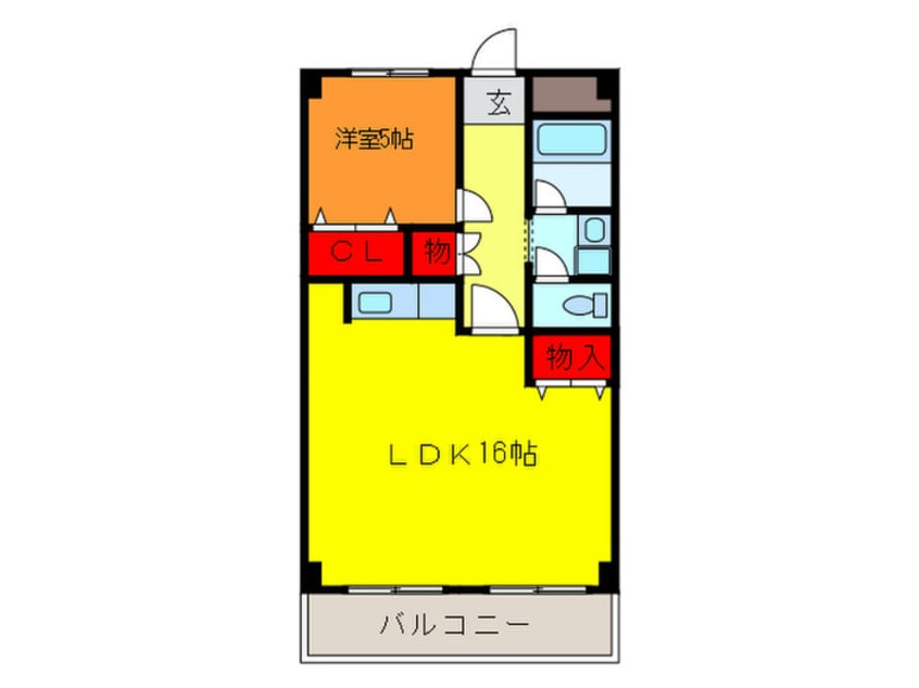間取図 エステマ－ル弥刀