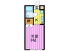 春日ハイツ 1Kの間取り