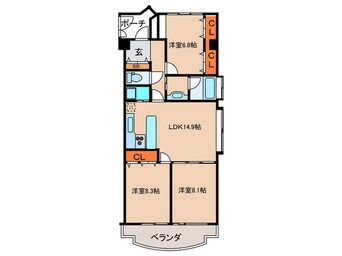 間取図 ロイヤルコート生江