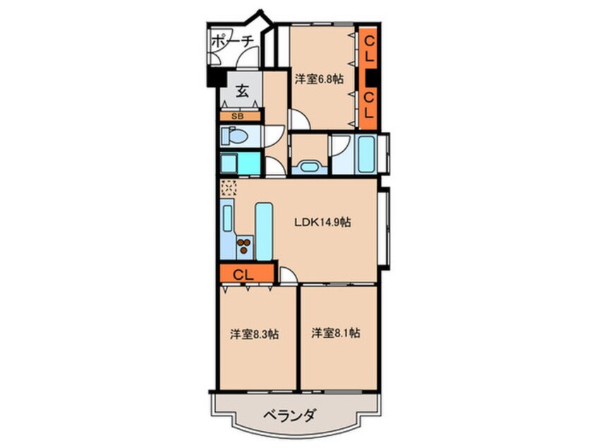 間取図 ロイヤルコート生江