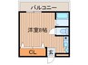 フェリセ富田 1Rの間取り