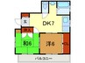 アパ－トメントＫ 2DKの間取り