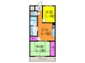 ロイヤルハイツ新芦屋 2DKの間取り
