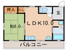 新田マンション 1LDKの間取り