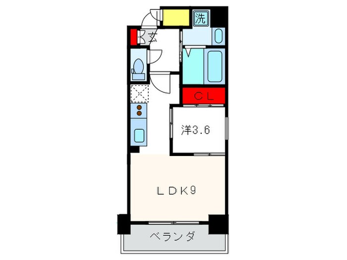 間取り図 アクアプレイス南堀江(803)