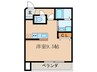 エルブ ソヴァージュ 1Rの間取り