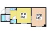 シャトーユキ 1DKの間取り