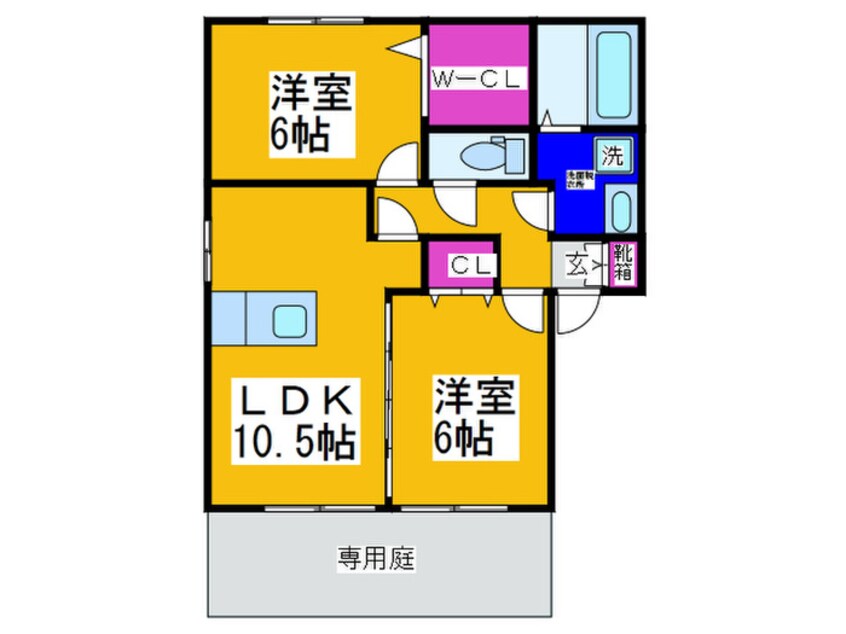 間取図 ヴァン・ヴェ－ル北棟