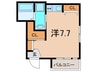ウエスト大久保Ⅲ 1Rの間取り