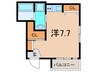 ウエスト大久保Ⅲ 1Rの間取り