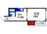 JPｱﾊﾟｰﾄﾒﾝﾄ豊中Ⅱ 1DKの間取り
