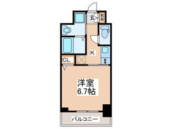 間取図 エスリ－ド弁天町南(502)