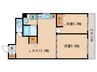 富小路近藤ビル 2LDKの間取り