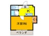 メゾン神楽丘 1Kの間取り