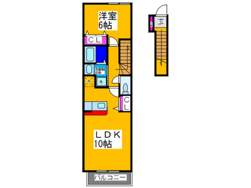 間取図 ヴィラ・フィ－ルド蔵前