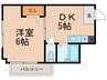 メゾンド花木 1DKの間取り