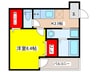 フジパレス瓢箪山 1Kの間取り