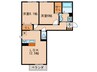 LUCE比叡 2LDKの間取り