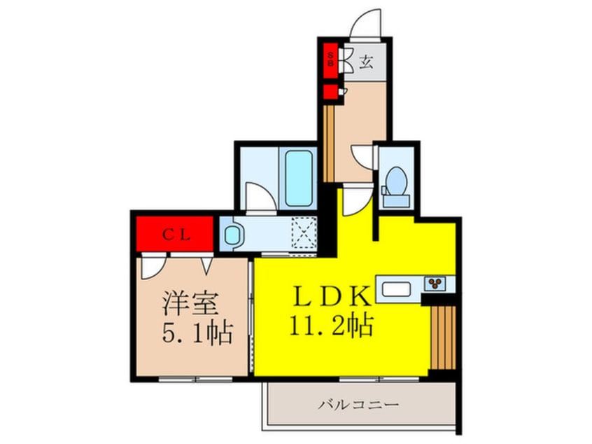 間取図 ハウオリ江坂