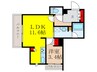 ハウオリ江坂 1LDKの間取り
