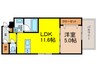 estageo北田辺 1LDKの間取り