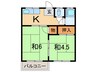 高倉文化 2Kの間取り