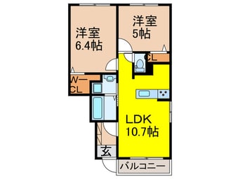間取図 ＬＵＰＩＮＵＳ　ＨＥＩＭ