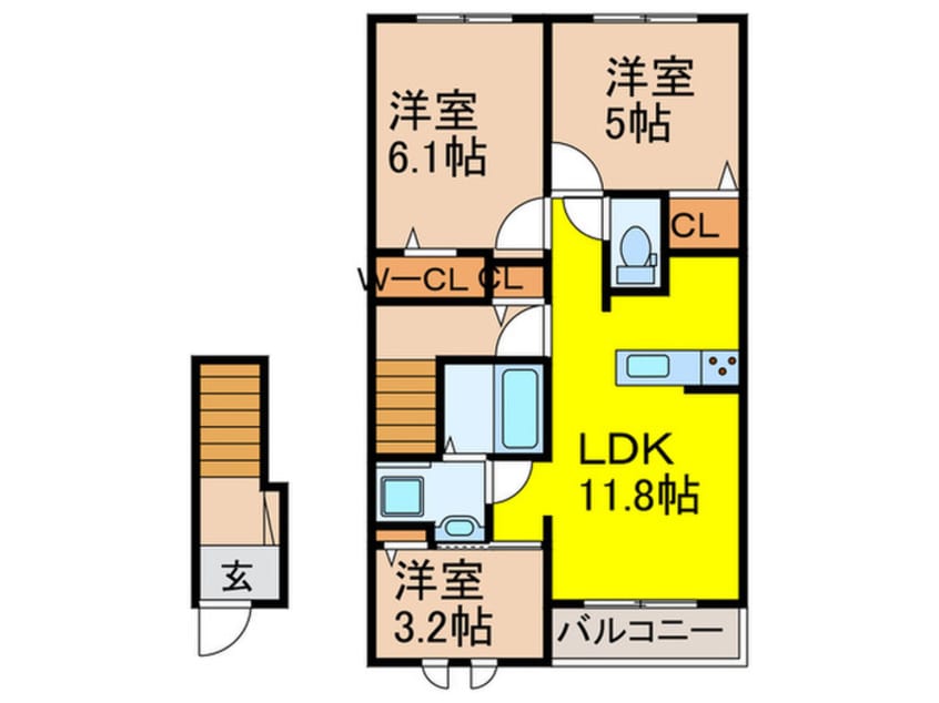 間取図 ＬＵＰＩＮＵＳ　ＨＥＩＭ