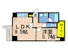 アプリーレ三宮磯上公園 1LDKの間取り