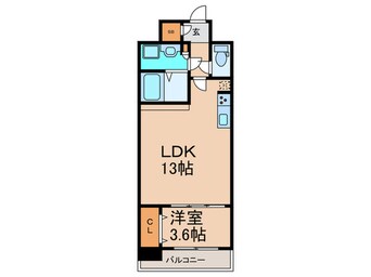 間取図 仮)ｽﾌﾟﾗﾝﾃﾞｨｯﾄﾞ福島WEST