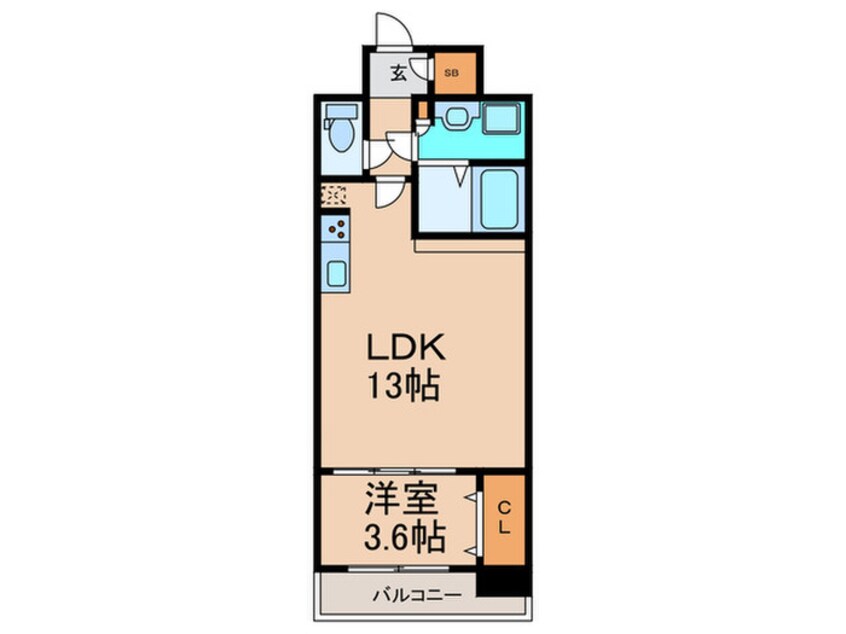 間取図 仮)ｽﾌﾟﾗﾝﾃﾞｨｯﾄﾞ福島WEST