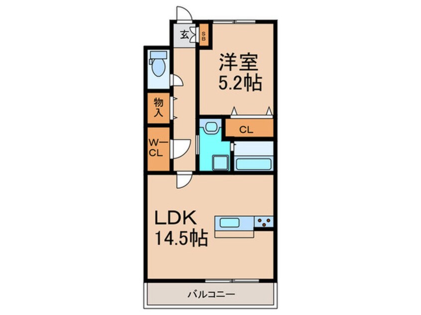 間取図 仮)ｽﾌﾟﾗﾝﾃﾞｨｯﾄﾞ福島WEST