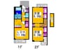 ソレイユ中もずB 2LDKの間取り