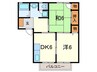 ハイツ大市０１・０２・０３ 2DKの間取り