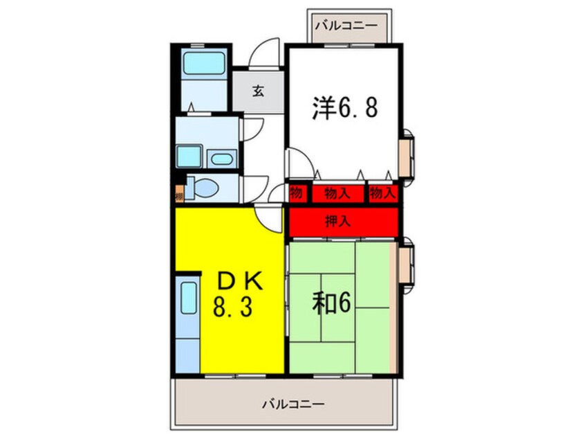 間取図 アルビス五月ヶ丘１０６号棟