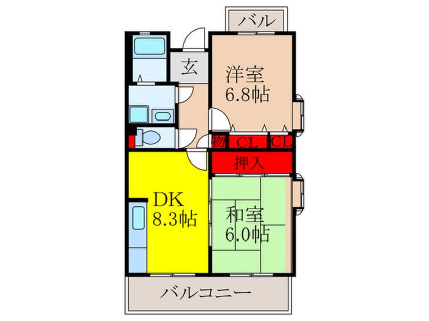 間取図 アルビス五月ヶ丘１０６号棟